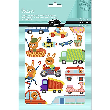 Etichete scolare si stickere - CF STICKER BABY 14.8*21CM TRANSPORT AE166C