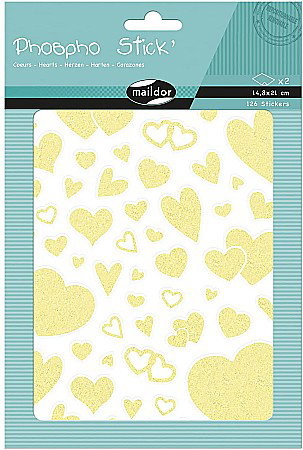 Etichete scolare si stickere - CF STICKER PHOSPHO 14.8*21CM MAILDOR INIMI AE216C