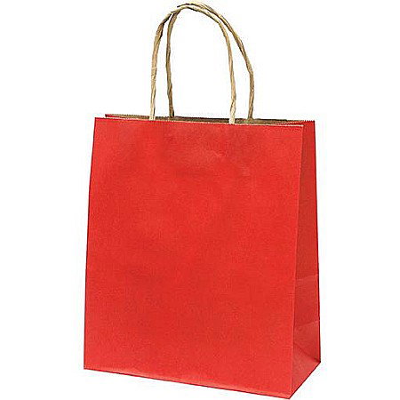 Sacose - SACOSA ROSIE 22*25*10CM, DE HARTIE KRAFT GROASA 220GR/M2, CU MANER RASUCIT REZISTENT, 71310