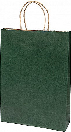Sacose - SACOSA VERDE 26*35*8CM, DE HARTIE KRAFT GROASA 220GR/M2, CU MANER RASUCIT REZISTENT, 71317