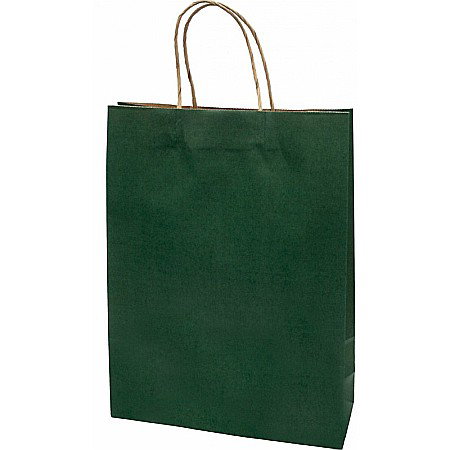 Sacose - SACOSA VERDE 31*42*11CM, DE HARTIE KRAFT GROASA 220GR/M2, CU MANER RASUCIT REZISTENT, 71342