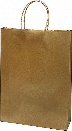 Sacose - SACOSA AURIE 26*35*8CM, DE HARTIE KRAFT GROASA 220GR/M2, CU MANER RASUCIT REZISTENT, 71442
