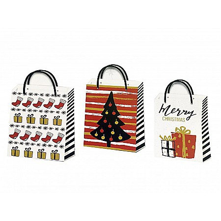 Cutii, Sacose, Pungi, Ambalaje Christmas - EU SACOSA CADOU CRACIUN 32*26*12CM L GLITTER 75150
