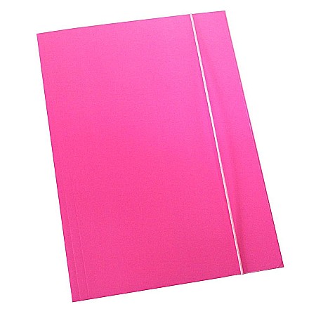 Mape carton cu elastic - DOSAR CARTON A4+ CU ELASTIC ROZ NEON 60670