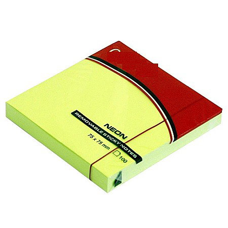 Notite autoadezive - POST IT 75*75MM 100F VERDE NEON 22936