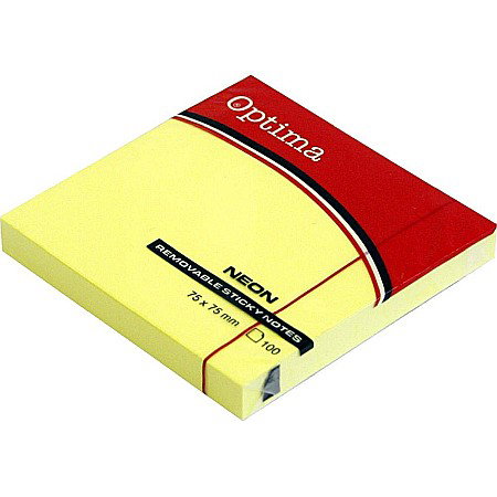 Notite autoadezive - POST IT 75*75MM 100F GALBEN NEON 22933