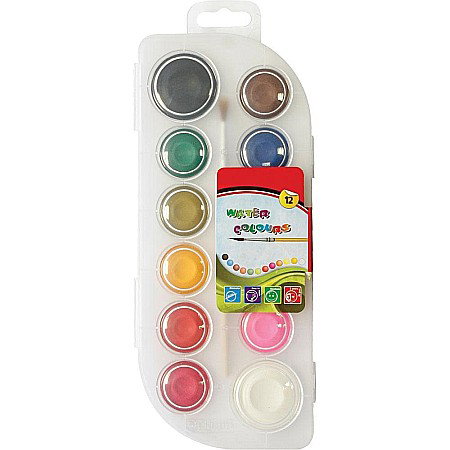 Acuarele - EU ACUARELE CU PENSULA 12/SET 100010A