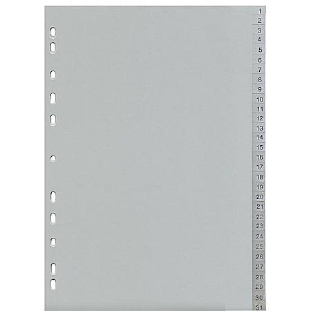 Separatoare index si separatoare biblioraft - EU SEPARATOR INDEX PLASTIC 1-31 28224