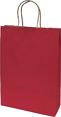 Sacose - SACOSA BORDO 31*42*11CM, DE HARTIE KRAFT GROASA 220GR/M2, CU MANER RASUCIT REZISTENT, 71634