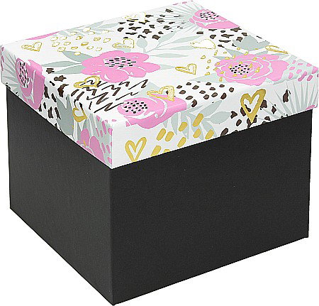HARTIE PRODUSE DIN HARTIE - EU CUTIE CADOU FLORI 16*16*13CM 75013