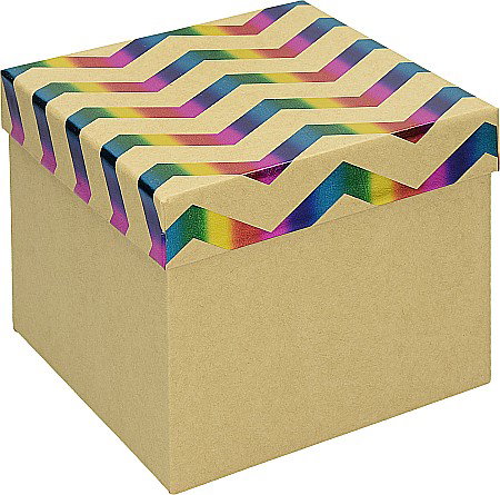 HARTIE PRODUSE DIN HARTIE - EU CUTIE CADOU RAINBOW 16*16*13CM 75015