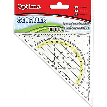 Rigle, echere si raportor plastic - EU ECHER GEOMETRIC 45 grade, 16CM 100183