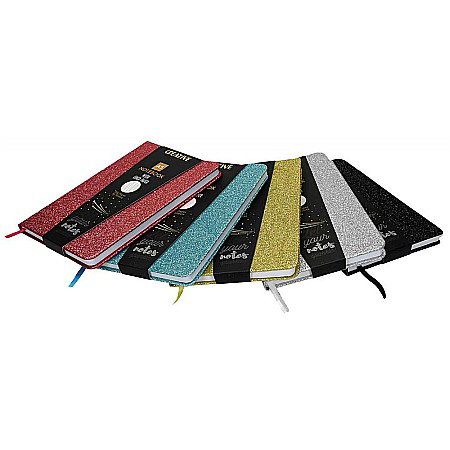 Carnetele, notesuri pt studenti - NOTES GLITTER A5, 96F, DR, DIVERSE CULORI 52946