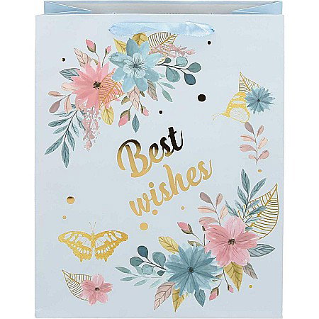 Sacose hartie si textil - EU SACOSA CADOU BEST WISHES L 26x32x12cm 71187