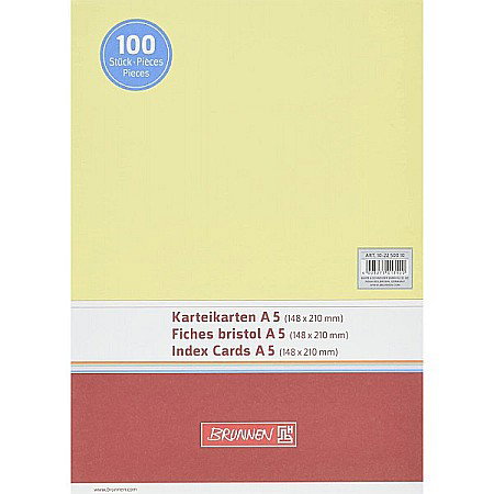 Indecsi autoadezivi, pagemarkere - BR CARTON COLOR A5 160GR 100/SET GALBEN 2250010