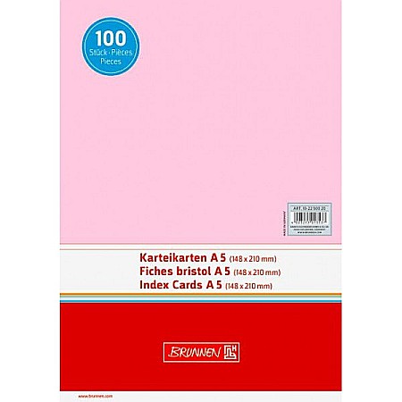 Indecsi autoadezivi, pagemarkere - BR CARTON COLOR A5 160GR 100/SET ROZ PASTEL 2250020