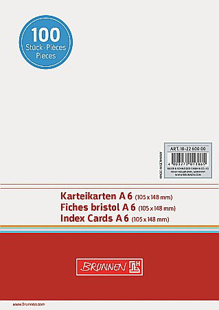 Indecsi autoadezivi, pagemarkere - BR INDEX CARD A6 100/SET ALB VE 2260000