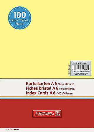 Indecsi autoadezivi, pagemarkere - BR INDEX CARD A6 100/SET GALBEN VE 2260010