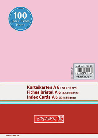 Indecsi autoadezivi, pagemarkere - BR INDEX CARD A6 100/SET ROSU VE 2260020
