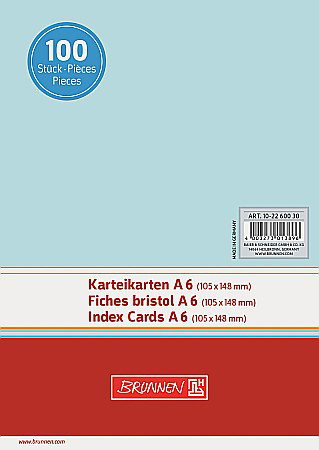 Indecsi autoadezivi, pagemarkere - BR INDEX CARD A6 100/SET ALBASTRU VE 2260030