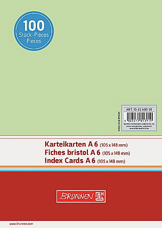 Indecsi autoadezivi, pagemarkere - BR INDEX CARD A6 100/SET VERDE VE 2260050