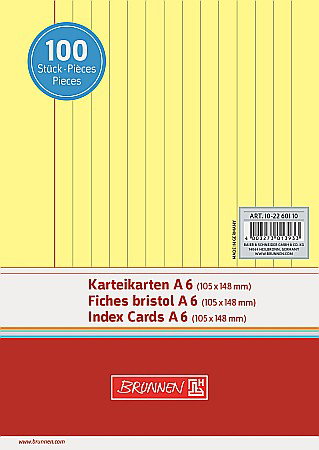 Indecsi autoadezivi, pagemarkere - BR INDEX CARD A6 100/SET GALBEN DR 2260110
