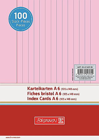 Indecsi autoadezivi, pagemarkere - BR INDEX CARD A6 100/SET ROSU DR 2260120