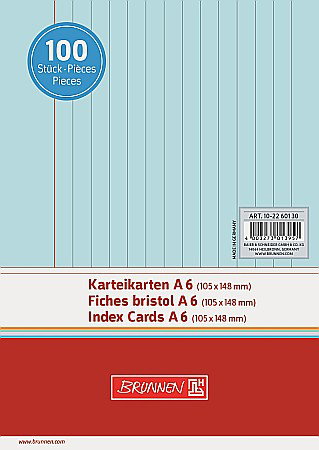 Indecsi autoadezivi, pagemarkere - BR INDEX CARD A6 100/SET ALBASTRU DR 2260130