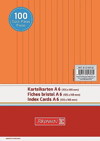 Indecsi autoadezivi, pagemarkere - BR INDEX CARD A6 100/SET PORTOCALIU DR 2260140