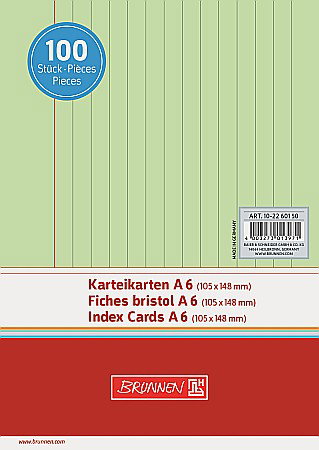 Indecsi autoadezivi, pagemarkere - BR INDEX CARD A6 100/SET VERDE DR 2260150