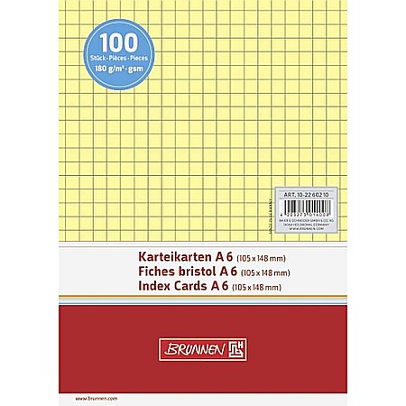 Indecsi autoadezivi, pagemarkere - BR INDEX CARD A6 100/SET GALBEN AR 2260210