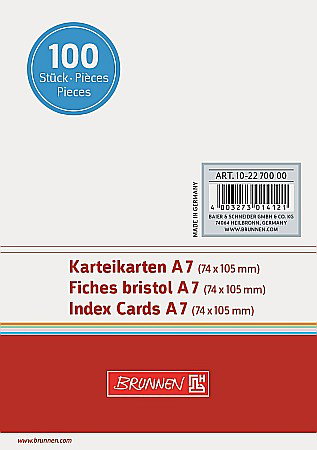 Indecsi autoadezivi, pagemarkere - BR INDEX CARD A7 100/SET ALB VE 2270000