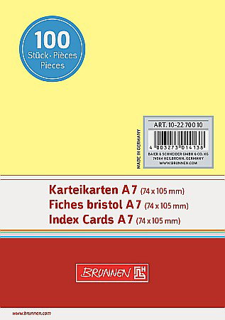 Martisor si 8 Martie - BR INDEX CARD A7 100/SET GALBEN VE 2270010