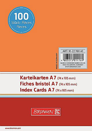 Martisor si 8 Martie - BR INDEX CARD A7 100/SET ORANGE VE 2270040