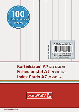 Indecsi autoadezivi, pagemarkere - BR INDEX CARD A7 100/SET ALB DR 2270100