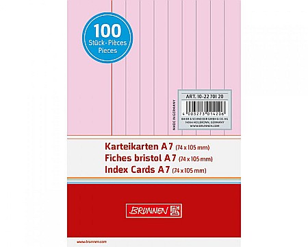 Indecsi autoadezivi, pagemarkere - BR INDEX CARD A7 100/SET ROSU DR 2270120