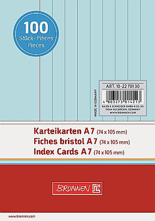 Indecsi autoadezivi, pagemarkere - BR INDEX CARD A7 100/SET ALBASTRU DR 2270130