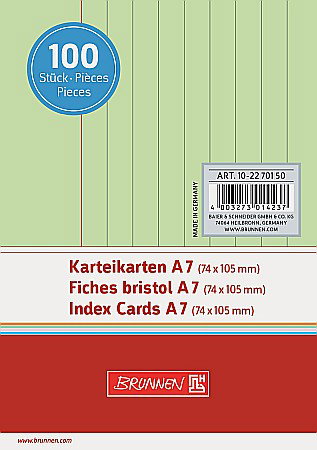 Indecsi autoadezivi, pagemarkere - BR INDEX CARD A7 100/SET VERDE DR 2270150