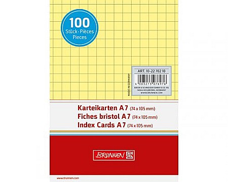 Indecsi autoadezivi, pagemarkere - BR INDEX CARD A7 100/SET GALBEN AR 2270210