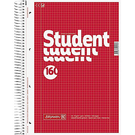 Caiete - CAIET A4 160F SPIRA SI PERFORATII ROSU PATRATELE 67728
