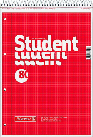 BR BLOC NOTES A4 80F SPIRA SI PERFORATII PATRATELE 6791201 [0]