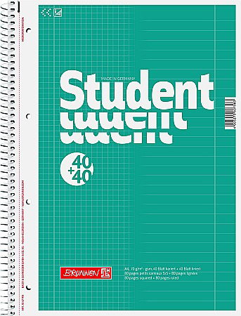 Caiete pentru studenti - BR CAIET A4 80F SPIRA SI PERFORATII DUO LINII+PATRATELE 67974