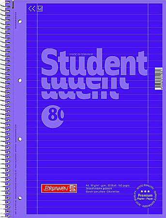 Caiete - BR CAIET A4 80F SPIRA SI PERFORATII  VIOLET COLOR CODE LINII 67927160