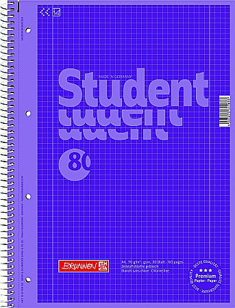 CAIET A4 80F SPIRA SI PERFORATII  VIOLET COLOR CODE PATRATELE 67928160 [0]