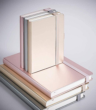 BR NOTES A5 192F KOMPAGNON ROSE GOLD METALIC CU ELASTIC DOTS 5554893 [9]