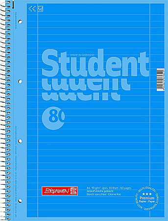 Caiete - BR CAIET A4 80F SPIRA SI PERFORATII  ALBASTRU AZUR COLOR CODE LINII 67927133
