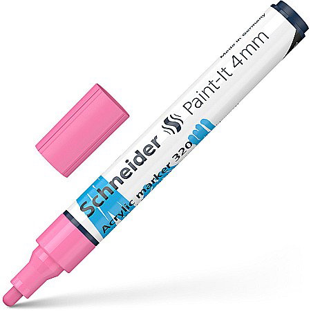 INSTRUMENTE DE SCRIS - SCR MARKER CU VOPSEA ACRILICA SCHNEIDER 4MM ROZ PASTEL SD-013898