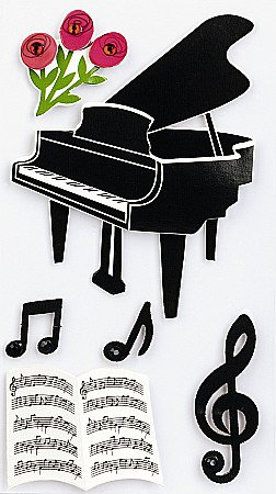 HOBBY - KP STICKER DECOR 7.5*16.5CM MUZICA 6 PCS 3780600