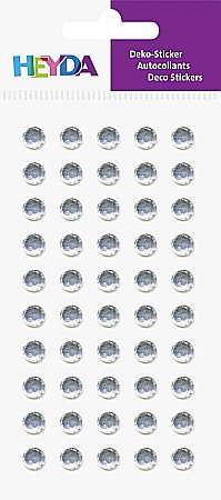 Stickere Decorative - KP STICKER DECOR 7.5*16.5CM PIETRICELE ROTUNDE CU STRASURI TRANSPARENTE 50 PCS 3782916