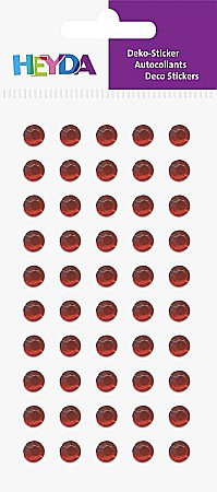 Stickere Decorative - KP STICKER DECOR 7.5*16.5CM PIETRICELE ROTUNDE CU STRASURI ROSII 50 PCS 3782917
